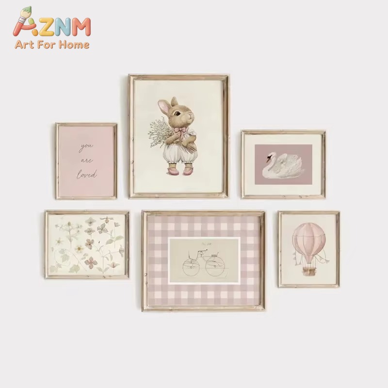 Bunny Nursery Canvas Wall Art  - огляд і ціна Baby Nursery Frames