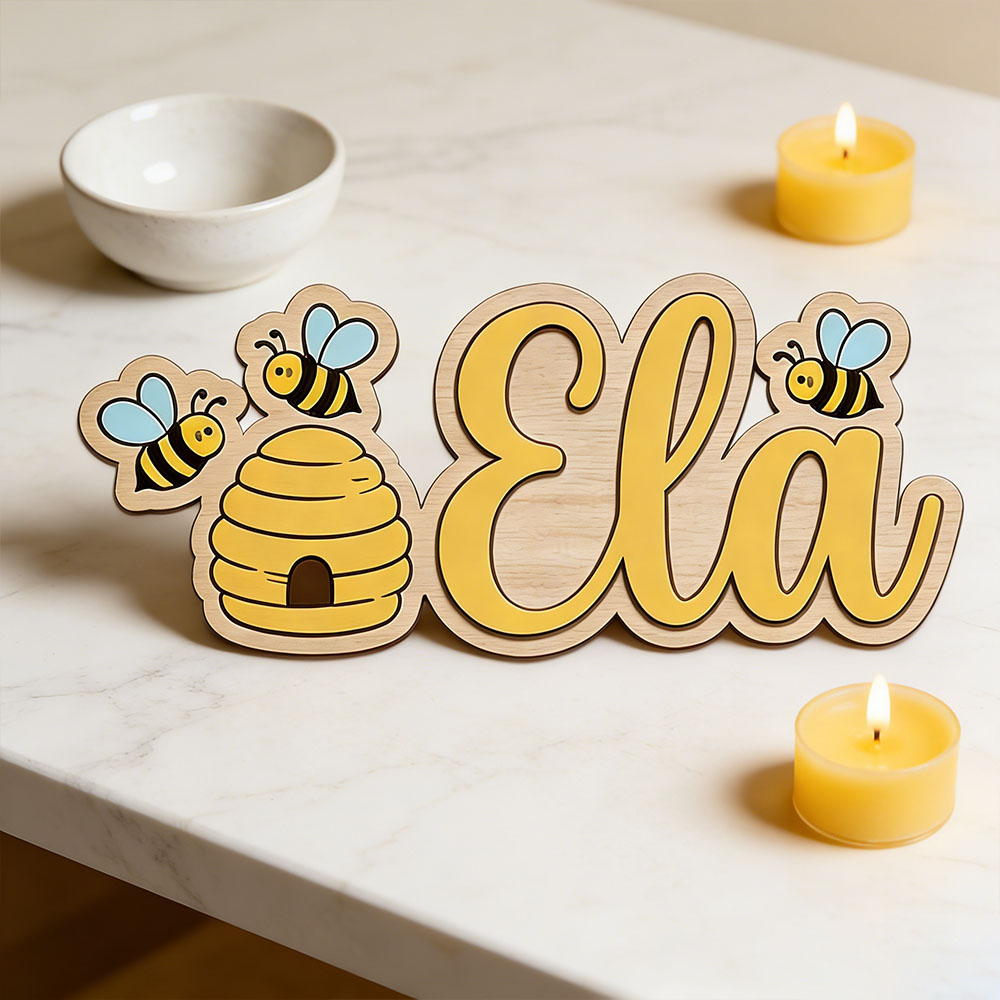 Personalized Cute Bee Hive Nam - огляд і ціна Baby Nursery Decor Girl